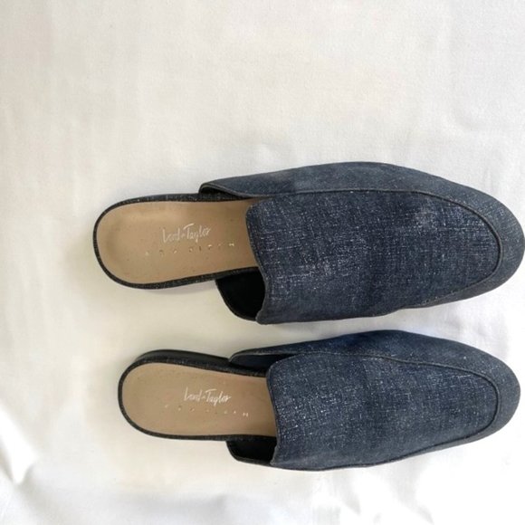 Lord & Taylor 424 Fifth Denim Mules Flats - Picture 5 of 8